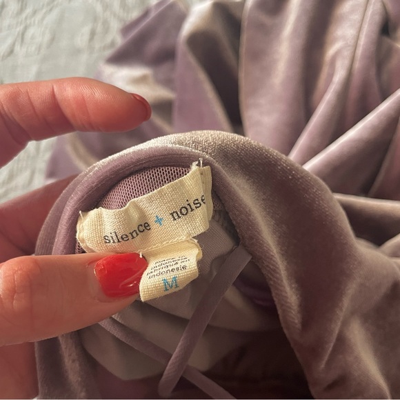 Purple Velvet Silence and Noise Romper - Picture 2 of 3